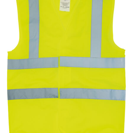 HVW100FR-Y Flame-retardant hi-vis sleeveless waistcoat Yellow