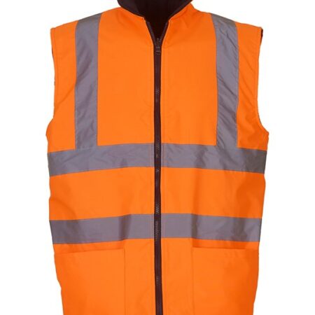 HV008F - Hi-vis reversible fleece bodywarmer - Image 2