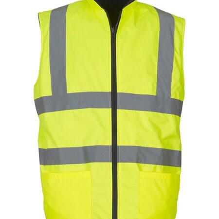 HV008F - Hi-vis reversible fleece bodywarmer - Image 3