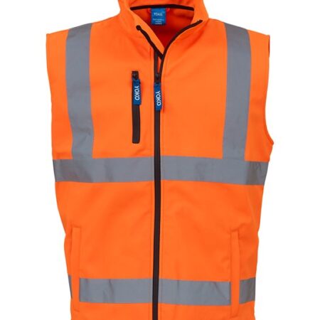 HV006 - Hi-vis. 3-layer waterproof  softshell gilet, Inner-layer: Microfleece - Image 2