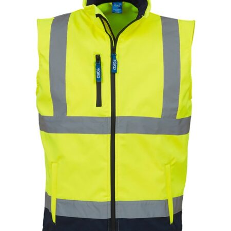 HV006 - Hi-vis. 3-layer waterproof  softshell gilet, Inner-layer: Microfleece - Image 5