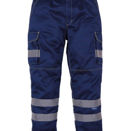 HV018T/3M - Hi-vis polycotton cargo trousers with kneepad pockets - Image 3