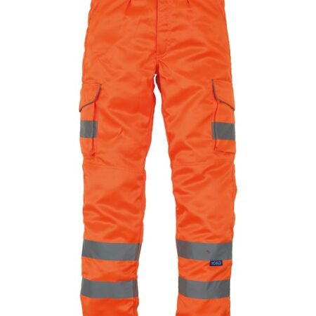 HV018T/3M - Hi-vis polycotton cargo trousers with kneepad pockets - Image 4