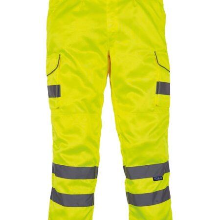 HV018T/3M - Hi-vis polycotton cargo trousers with kneepad pockets - Image 5