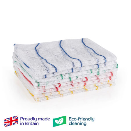 100741 - Lightweight Hygiene Colour Coded Dishcloth 40x30cm (BOX OF 20 X 10PKT)