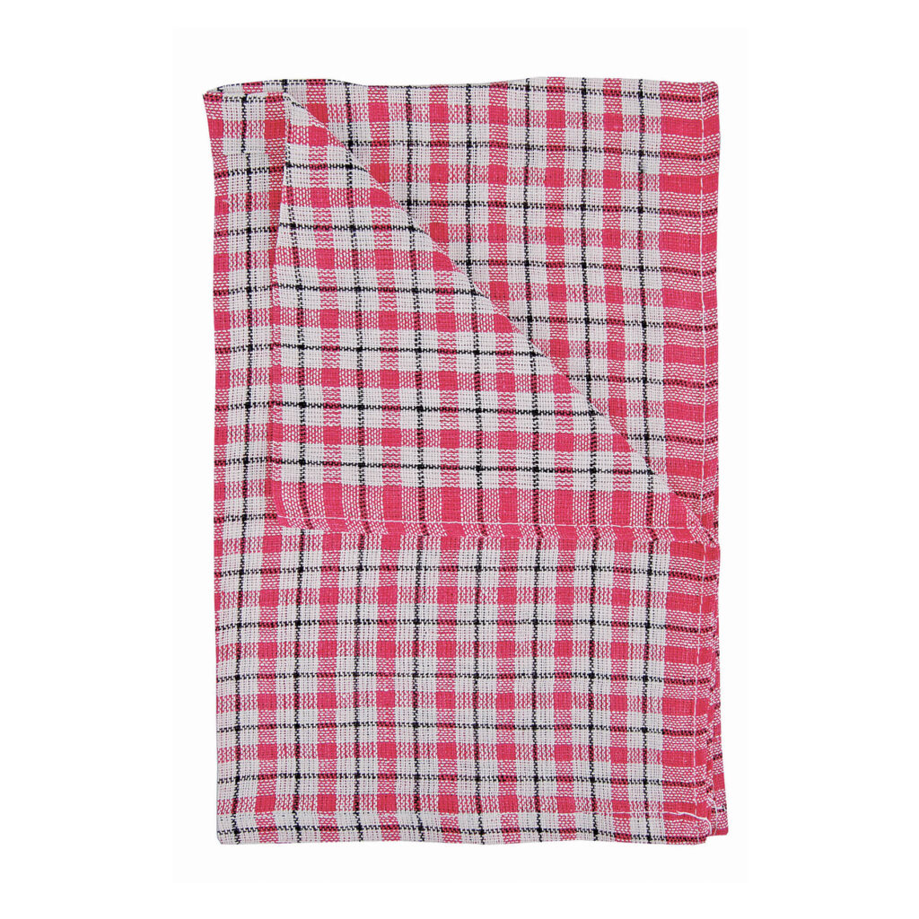 102751 - Coloured Check Tea Towel (Box of 15 x 10pkt)