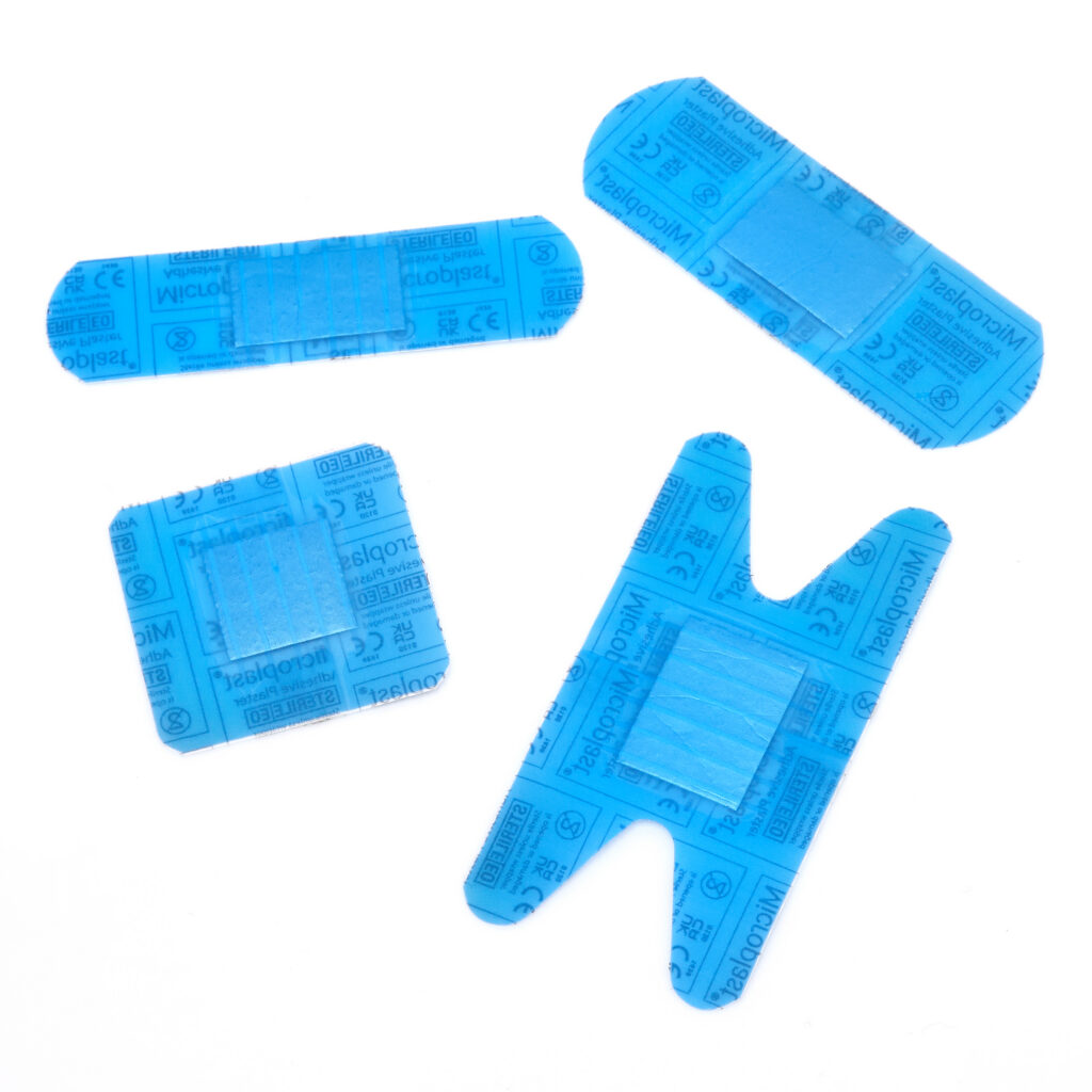 Microplast Assorted Blue Detectable Plasters (Box 100)