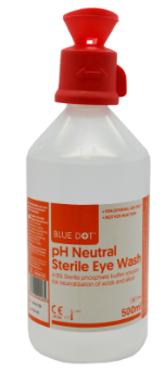 Blue Dot 2146 -1  500ML BLUE DOT BUFFER EYE WASH SOLUTION for neutralization of Acids & Alkali