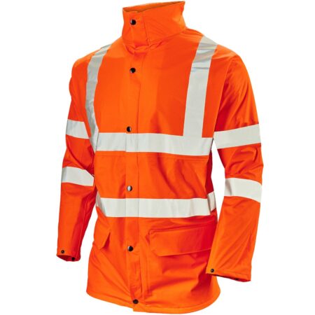 18281 Storm-Flex® Extreme Shell Orange PU Jacket ultimate combination of waterproofness and breathability