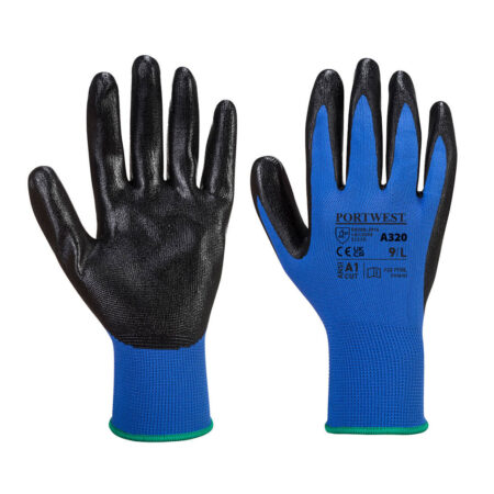 A320 - Portwest Dexti-Grip Glove Black  13 gauge liner with a flexible nitrile foam palm coating 75p/pair sold in packs of 10 - Image 3