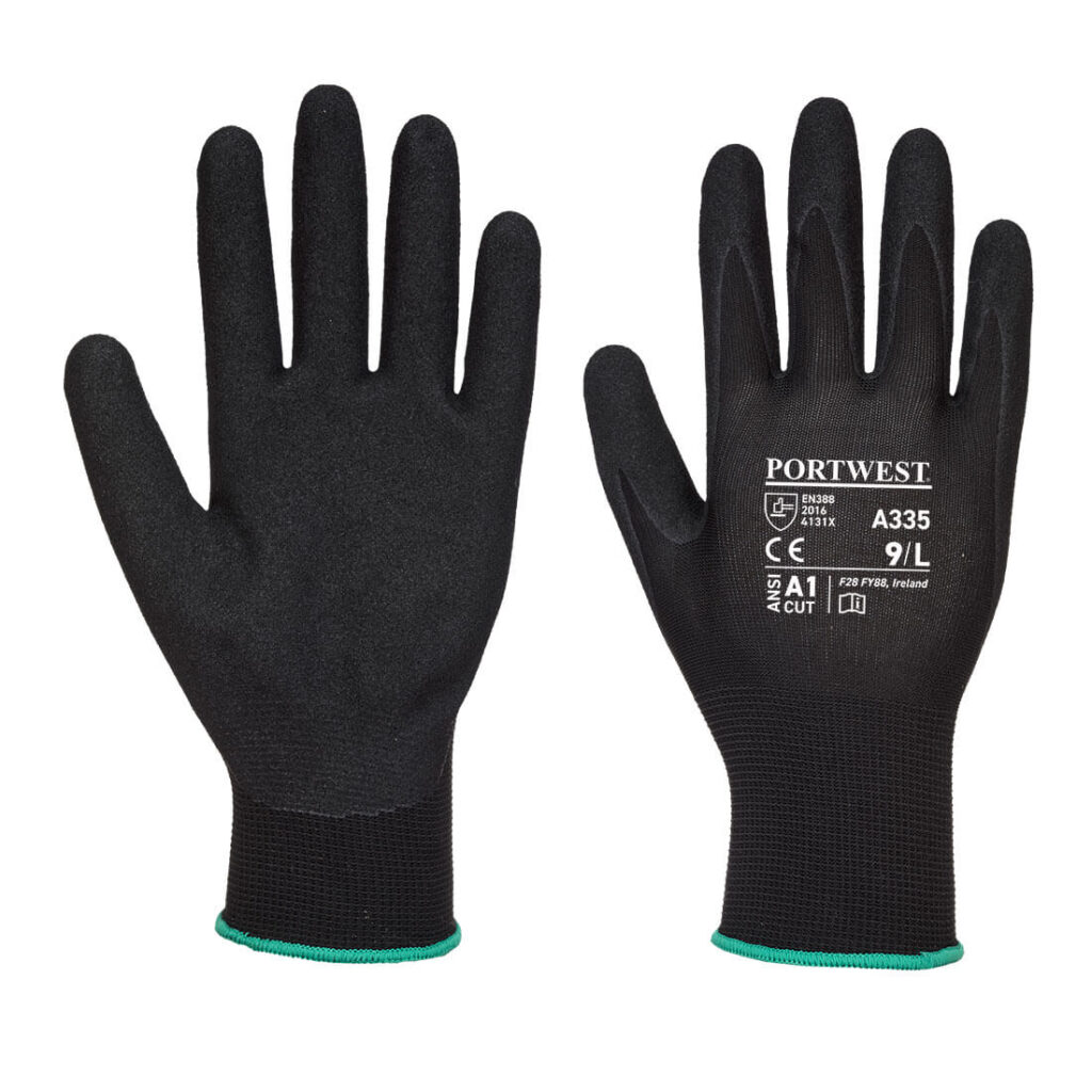 A335 - Dermi-Grip NPR15 Nitrile Sandy Glove £1.59/pair sold in packs of 10