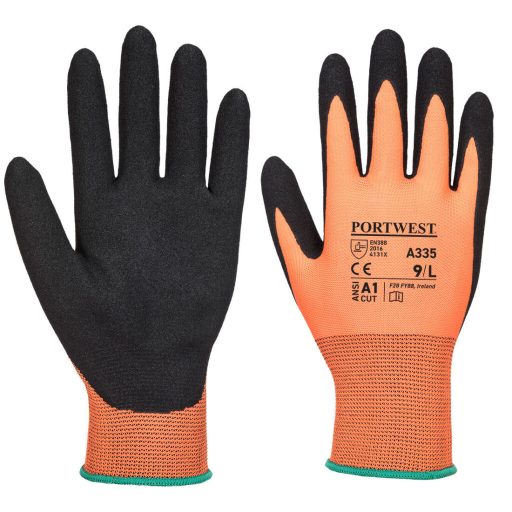 A335 - Dermi-Grip NPR15 Nitrile Sandy Glove £1.59/pair sold in packs of 10