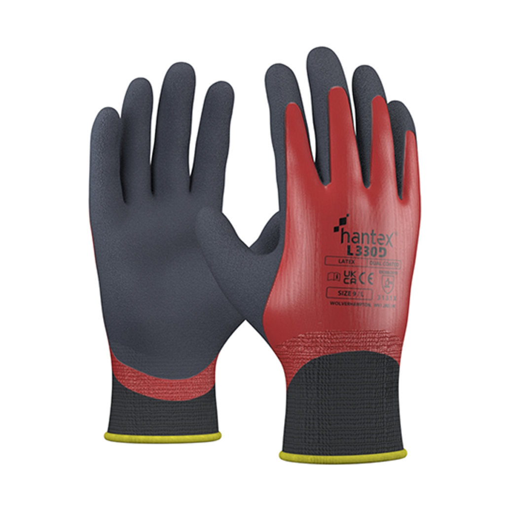 HANTEX, L330D, DUAL COATED LATEX waterproof, grip in dry or wet applications