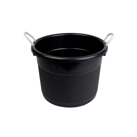 101704 Black Muck Bucket Heavy-duty 39 litre round container with rope handles