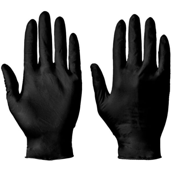 Supertouch 12671 BLACK Medical Nitrile Gloves  dependable performance for Vets, Dentists, Food, Mechanics