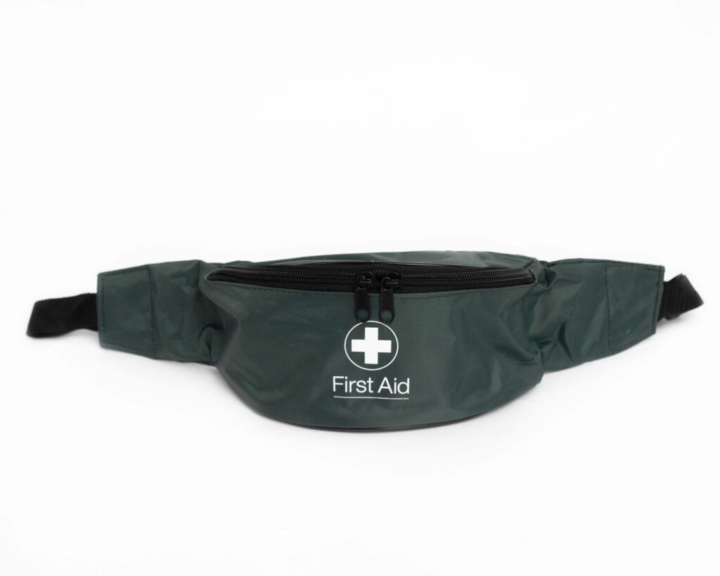 30BBTK01 BLUE DOT™ HSE TRAVEL KIT IN GREEN BUM BAG One Person