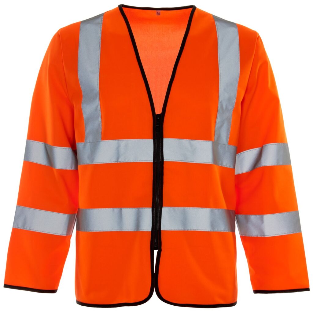 32681 Supertouch Hi Vis Orange Long Sleeved Zip Vest