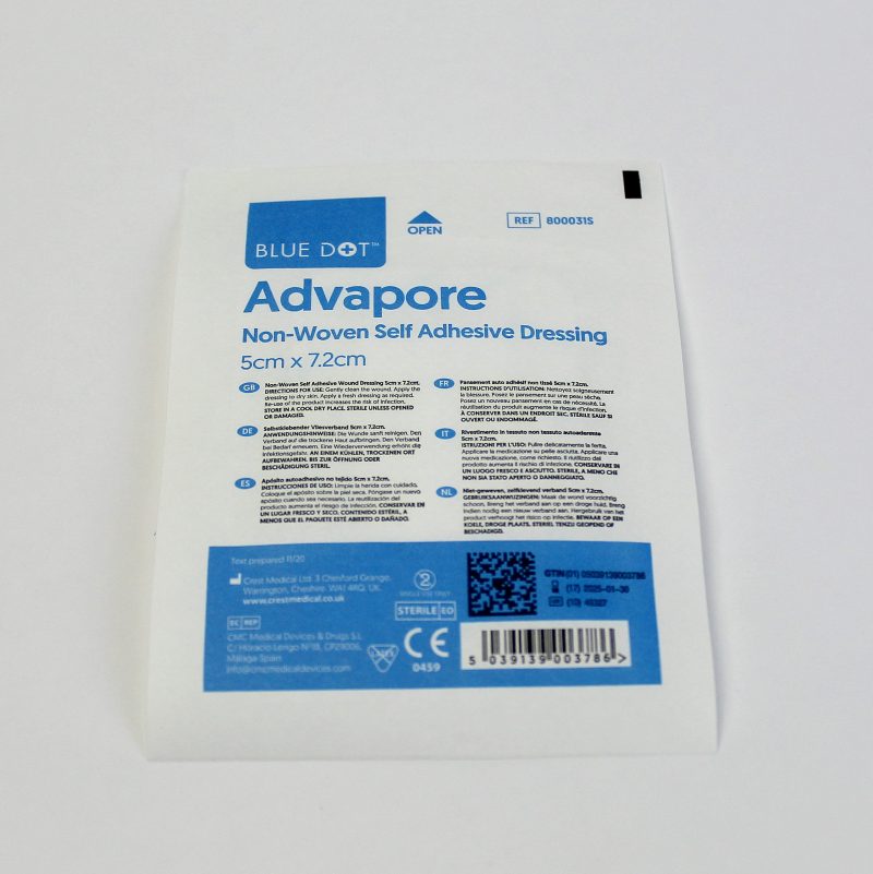 800031 Non-Woven Adhesive Wound Dressing 6cm x 7cm Box of 50 - Image 2
