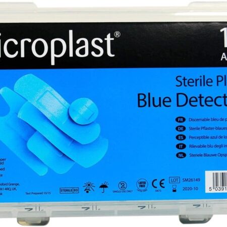 FAW3001 Blue Detectable Plaster 5 Assorted Types In A Protective Plastic Carrying Case (Pack of 100) - Image 2