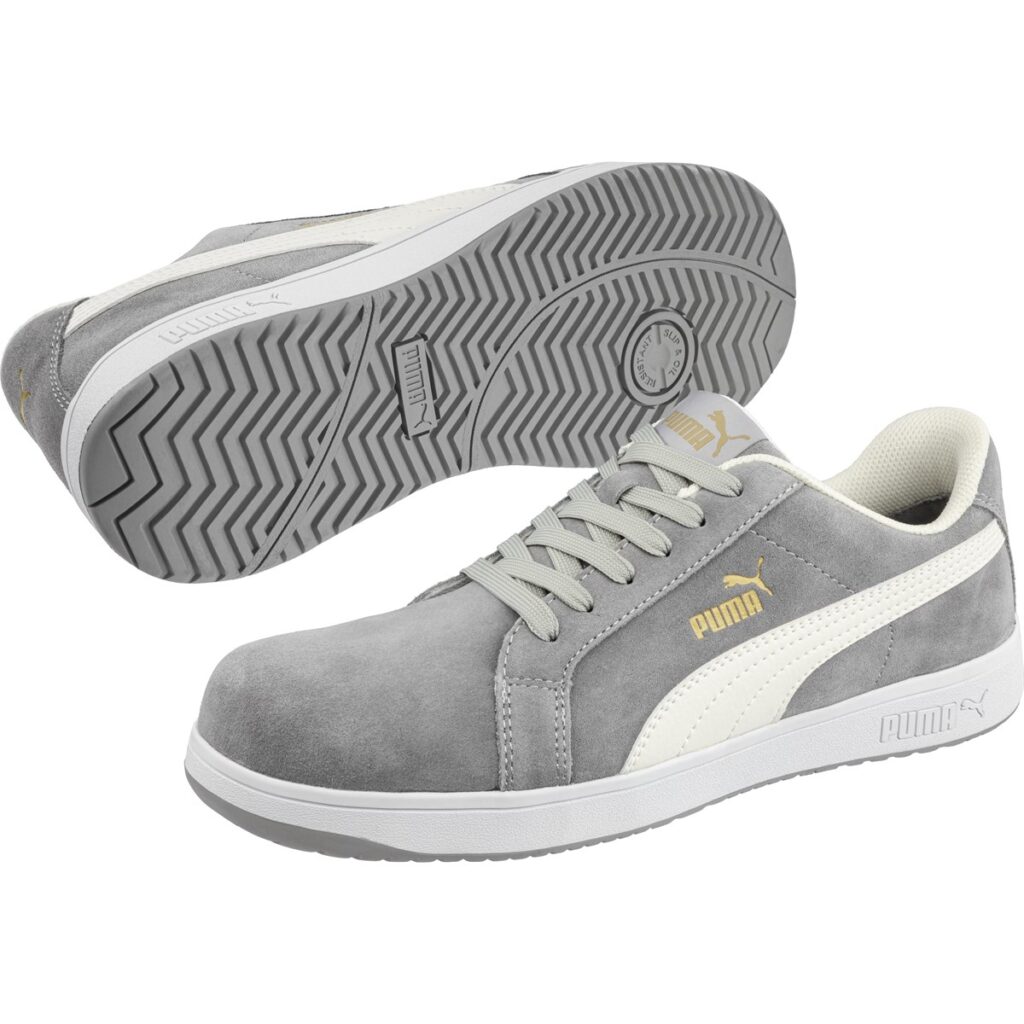 640030800 - PUMA SAFETY ICONIC SUEDE GREY LOW S1PL ESD