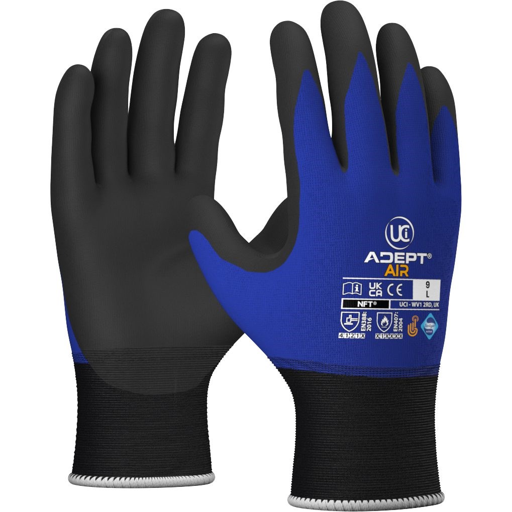 ADEPT®-AIR - ULTRA LIGHTWEIGHT NFT™ PALM COATED £2.49/pair sold in packs of 10 - Image 2