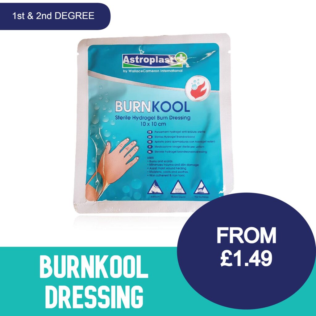 2207003 BURNKOOL DRESSING, Emergency Burncare Use for 1st & 2nd Degree Burns, Scalds & Sunburn