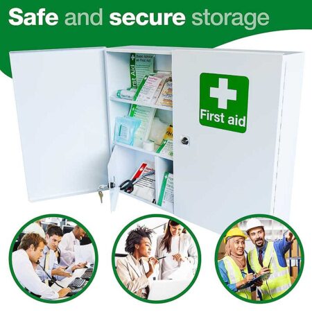 K3352 Industrial High-Risk First Aid Cabinets (Metal) Stocked - Image 3