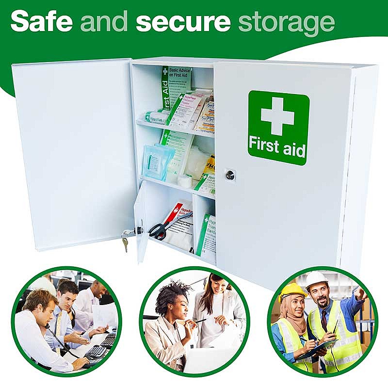 K3352 Industrial High-Risk First Aid Cabinets (Metal) Stocked