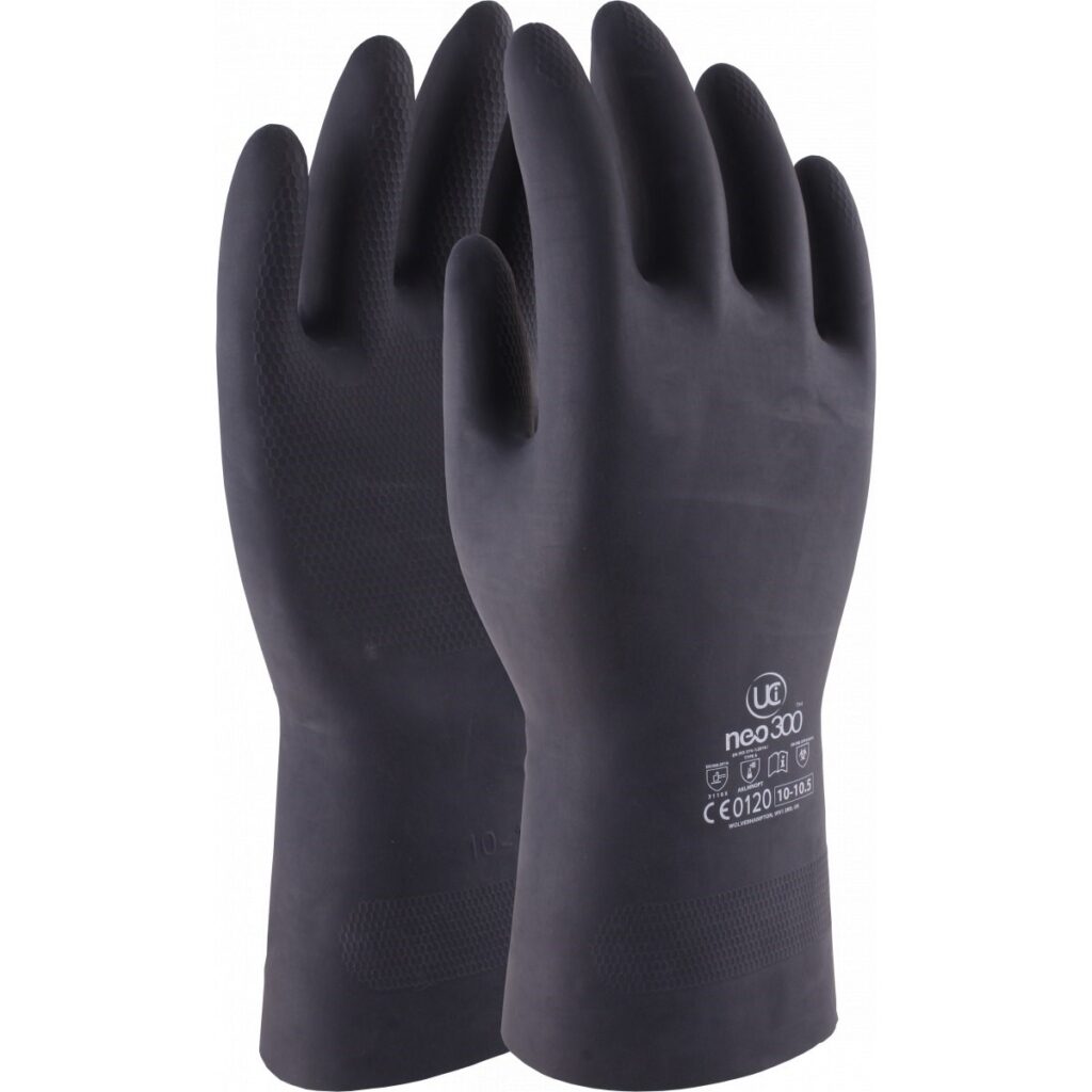 NEO300 Neoprene Flock-Lined Chemical Resistant Gauntlet Size 8-10