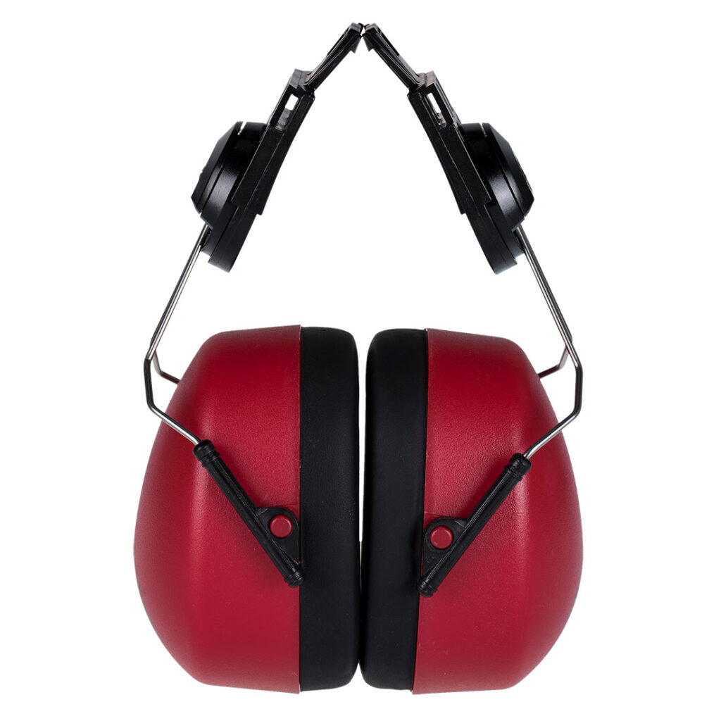 Portwest - PW42 - Clip-On Yellow or Red Ear Protector - SNR 26 dB