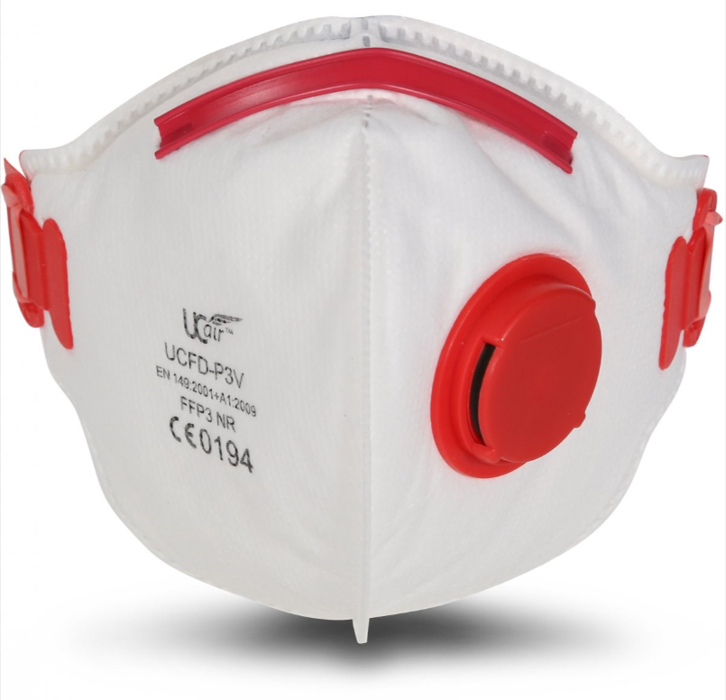 UCFD-P3V Disposable FFP3 fold flat mask (Box Of 10) - Image 2