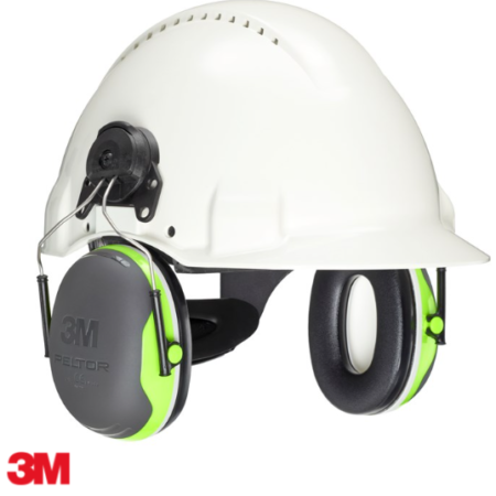 3m-X4P3 3M™ PELTOR™ EARMUFFS, X4P3, 32 DB, HI-VIZ, HELMET MOUNTED