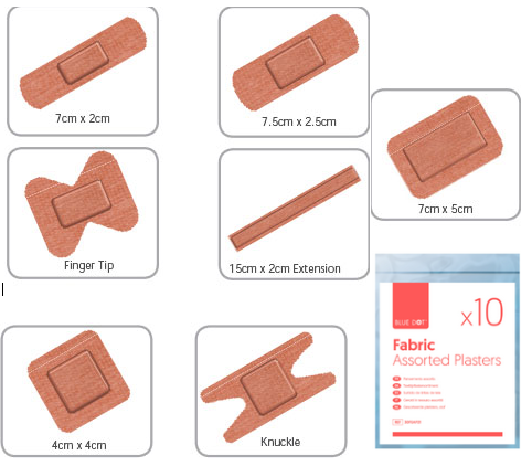 86920 Microplast Fabric Knuckle/Anchor Plasters Box 50
