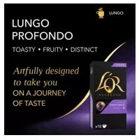L'OR Espresso Lungo Profondo Coffee Pods x10 Intensity 8