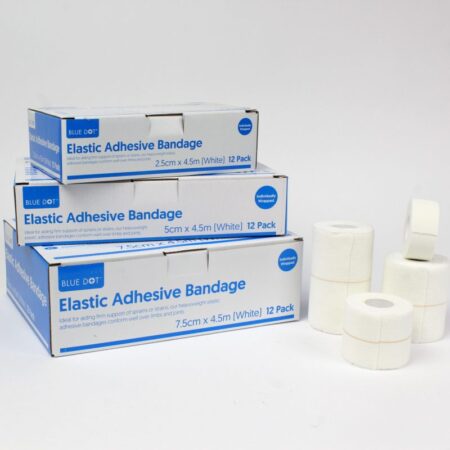 1133B Stretched elastic high quality adhesive bandage for supporting sprain and strains. Single Roll 5cm x 4.5mtr