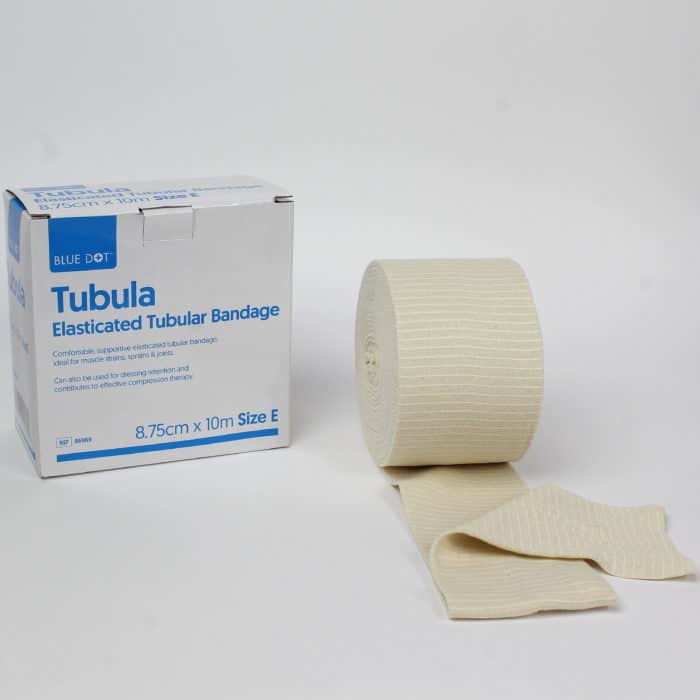 201528 - Blue Dot Tubular Bandage Size E 8.75cm x 1Mtr