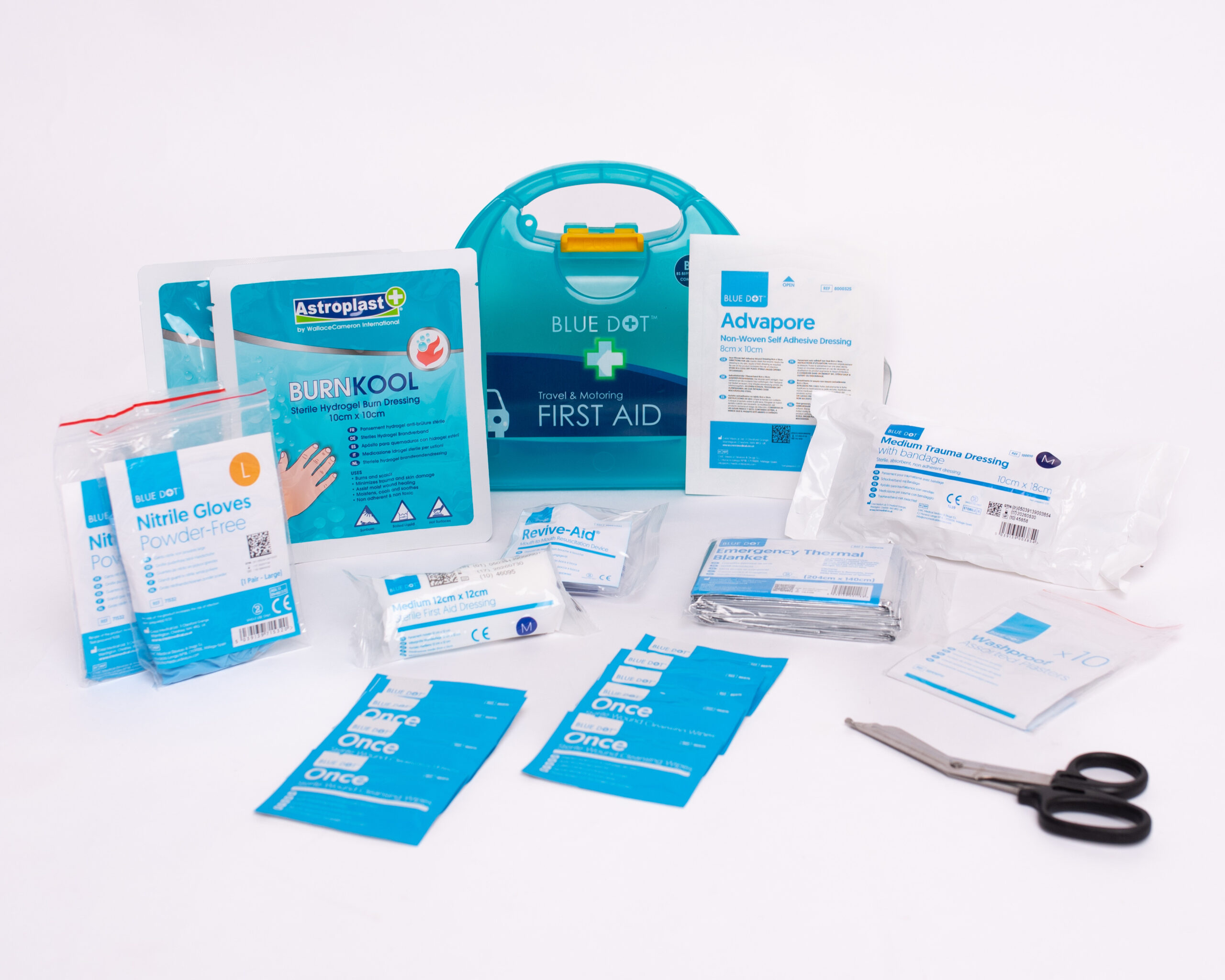 TRAVEL AND MOTORING FIRST AID KITS - BS 8599-1:2019 COMPLIANT
