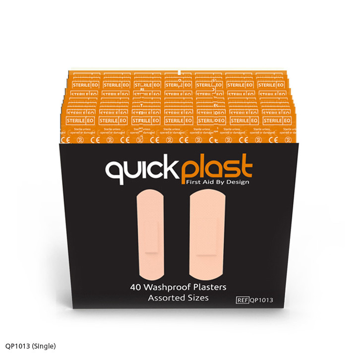 QP100 PILFER PROOF PLASTERS 40 Washproof Refill ( Box 6 x 40)