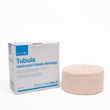 86968 - Blue Dot Tubular Bandage Size D 7.5Cm x 10mtr