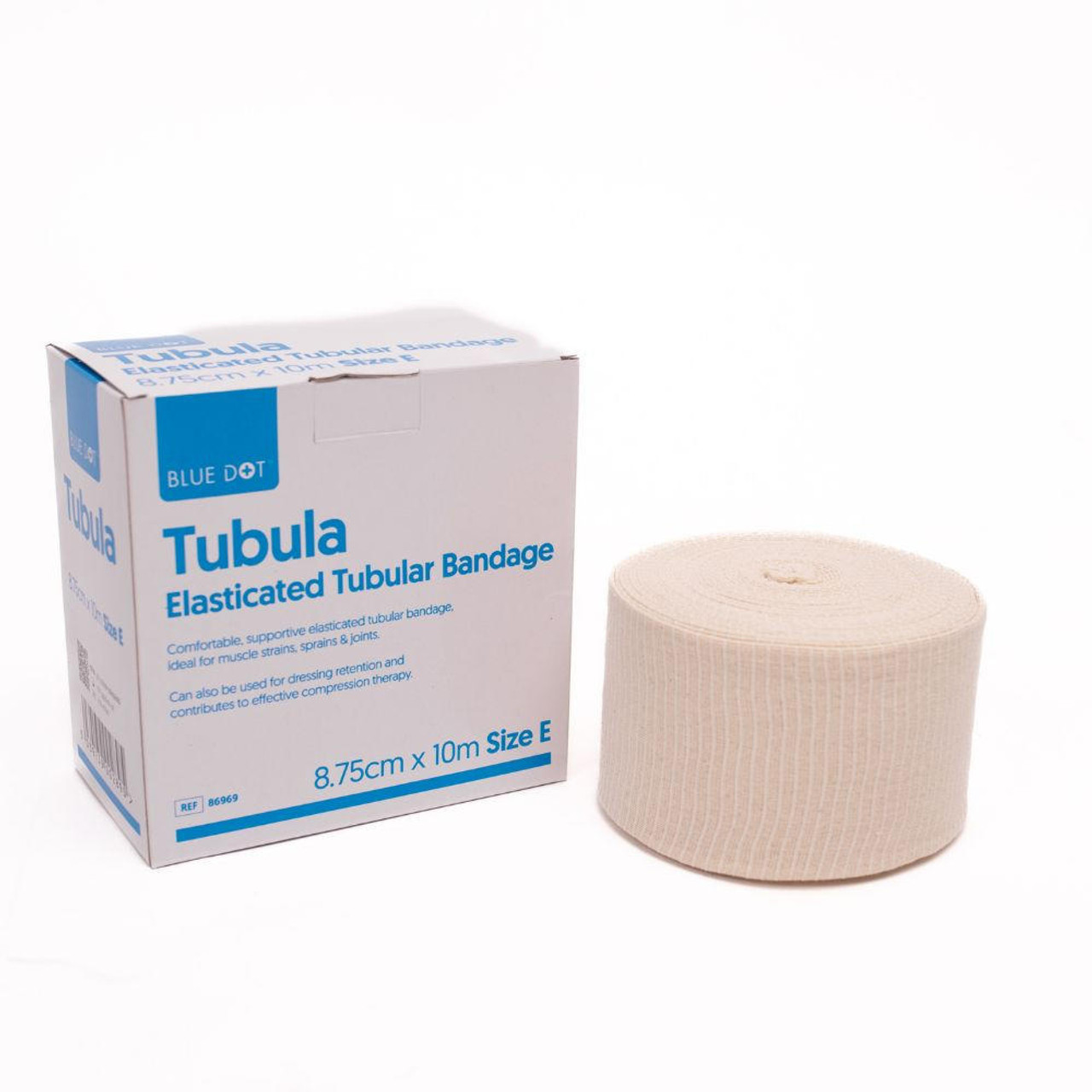 86969 - Blue Dot Tubular Bandage Size E 8.75Cm x 10mtr