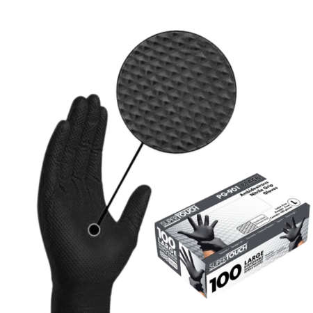 PG901-Black Diamond Grip Nitrile, Box of 100