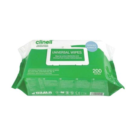 Clinell Universal Sanitising Wipes Flowrap Pack ‑ 200 Wipes