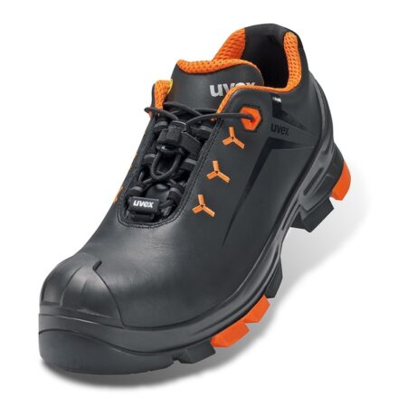 65022-UVEX 2 S3 SRC shoe high grip PU soles, designed with a tread pattern that disperses surface debris to reduce slip risk