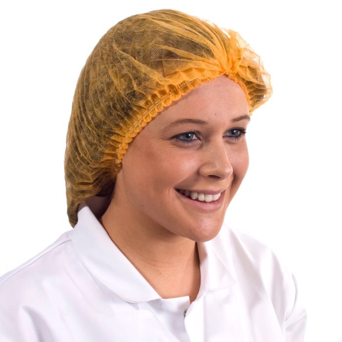 Pleated Style Mob Cap Orange (1000 Per Case)