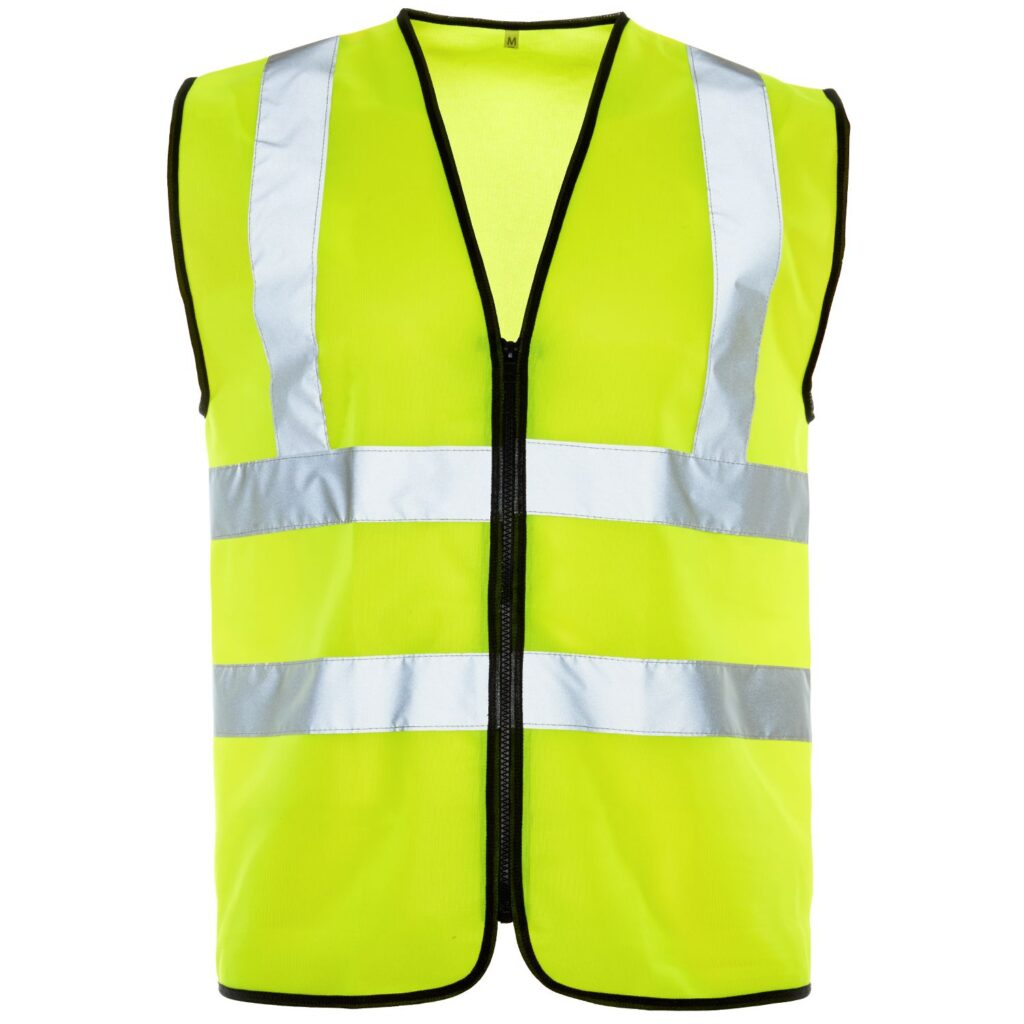 32341 Supertouch Yellow Hi Vis Vests, Zip-Fastening-EN20471