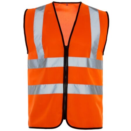 Supertouch Orange Hi Vis Vests, Zip-Fastening-EN20471 - 32381 - Image 3