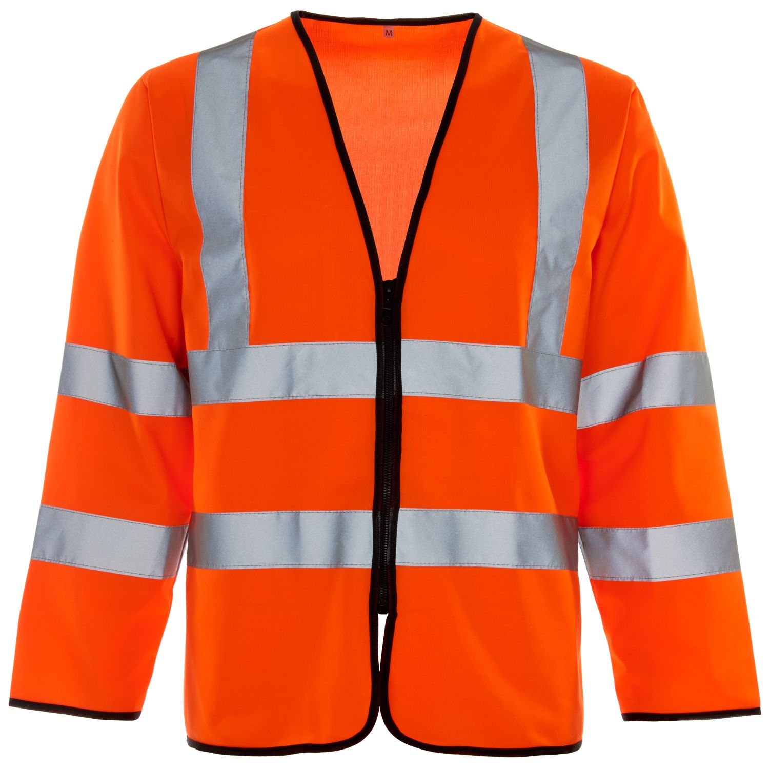 32681 Supertouch Hi Vis Orange Long Sleeved Zip Vest - Image 3