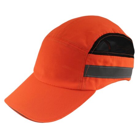 MAVRIX-7 - HV COMFORT BUMP CAP WITH STANDARD-PEAK - HV ORANGE Premium Bump Cap with 7cm Standard-Peak