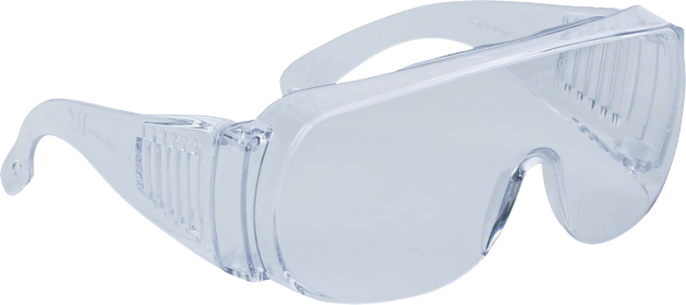 PITON CLEAR Clear-lens, one-piece safety glasses with side shields, perfect for short-term applications VISITORâ„¢ SPECS Clear - Image 2