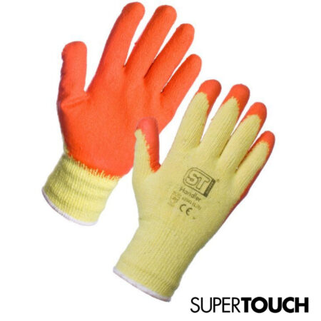 Supertouch Latex Grip Regular-Handler Glove.  Textured latex fantastic grip-Builders & General Handling 41p/pair sold in pairs